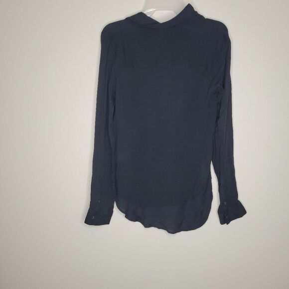 TREASURE & BOND Classic black button front lightweight timeless shirt xs - Picture 4 of 9